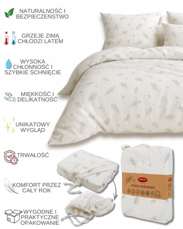 Pościel muślinowa 200x220 + 2x70x80 TM0382_01 Matex