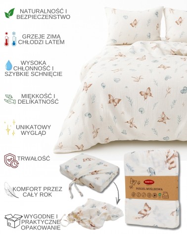 Pościel muślinowa 200x220 + 2x70x80 TM0382_03 Matex