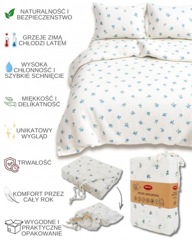 Pościel muślinowa 200x220 + 2x70x80 TM0382_04 Matex