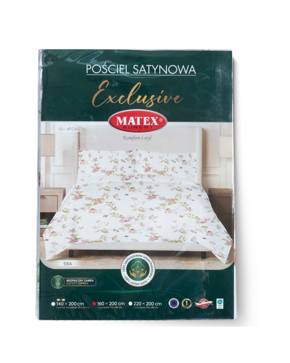 Pościel satyna bawełniana 160x200 + 2x70x80 Exclusive TM0206_58A Matex