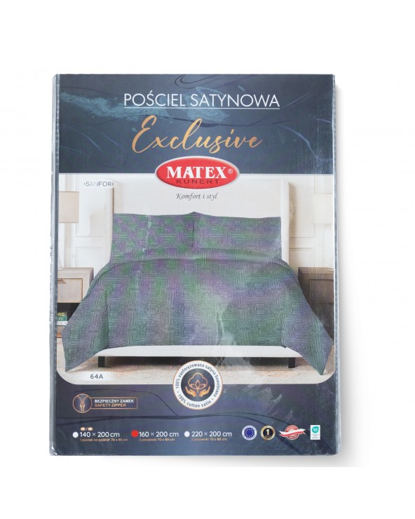 Pościel satyna bawełniana 160x200 + 2x70x80 Exclusive TM0206_64A Matex