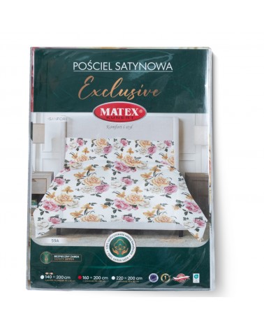 Pościel satyna bawełniana 200x220 + 2x70x80 Exclusive TM0212_59A Matex