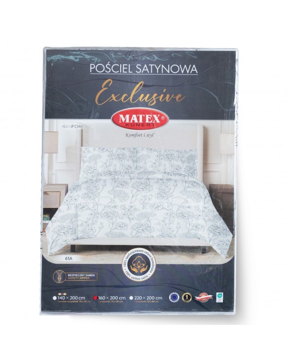 Pościel satyna bawełniana 200x220 + 2x70x80 Exclusive TM0212_61A Matex