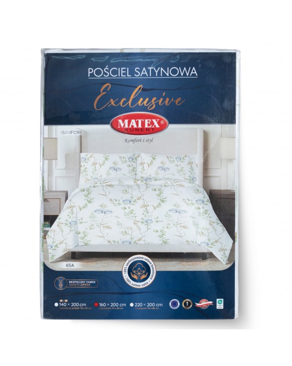 Pościel satyna bawełniana 200x220 + 2x70x80 Exclusive TM0212_65A Matex