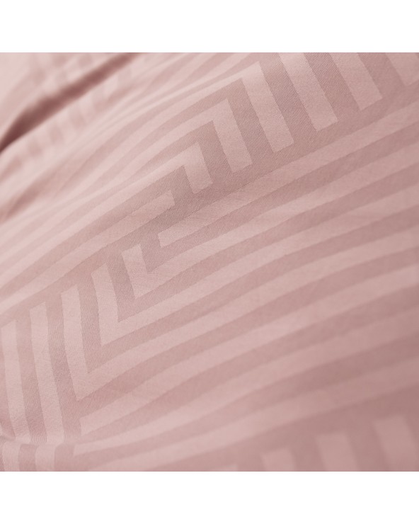 Pościel adamaszek 200x220 + 2x70x80 Geometria różowa Matex
