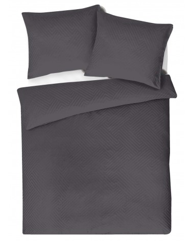 Pościel adamaszek 200x220 + 2x70x80 Geometria grafitowa Matex