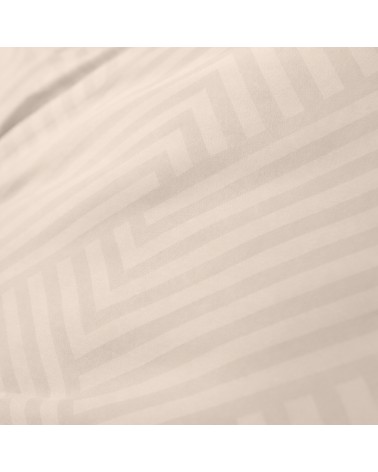 Pościel adamaszek 160x200 + 2x70x80 Geometria beżowa Matex