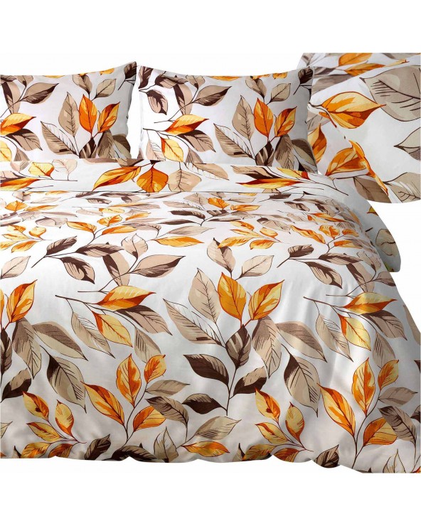 Pościel satyna bawełniana 160x200 + 2x70x80 Leaves EXCLUSIVE Darymex 