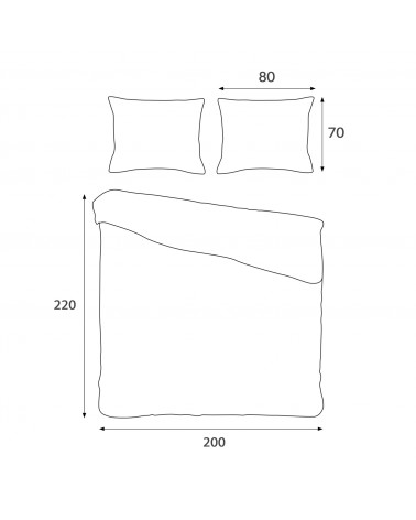 Pościel satyna bawełniana 200x220 + 2x70x80 Pointy EXCLUSIVE Darymex 