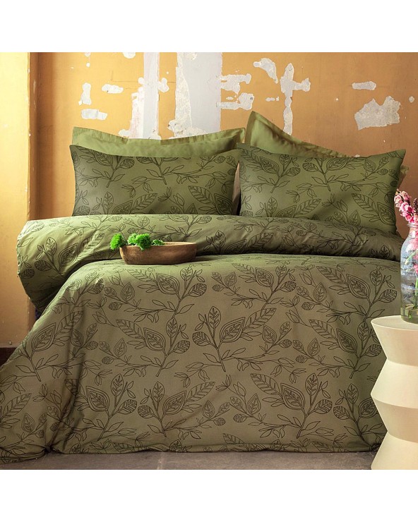 Pościel satyna bawełniana 200x220 + 2x70x80 Green Green LUXURY Darymex 