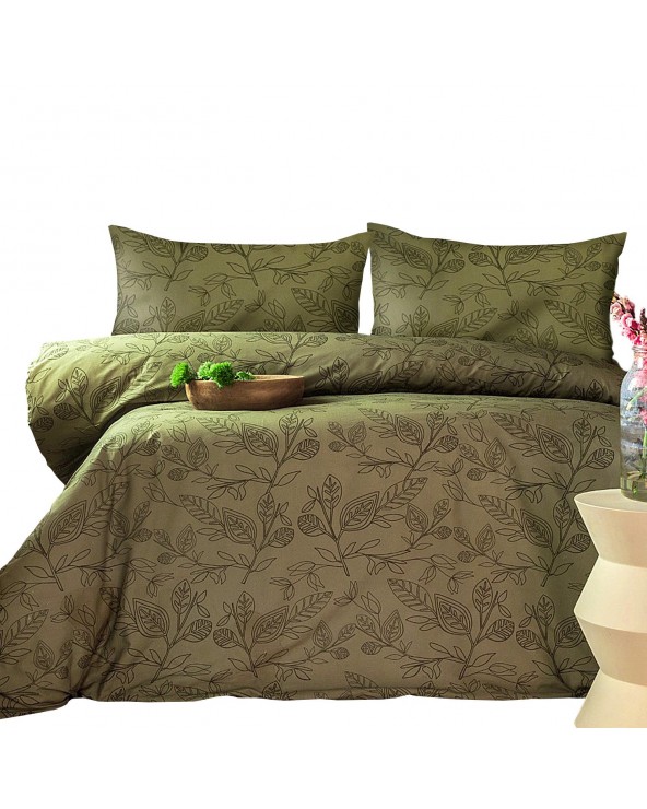 Pościel satyna bawełniana 200x220 + 2x70x80 Green Green LUXURY Darymex 