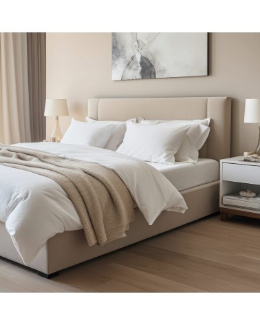 Prześcieradło wysokie elastan 160x200x30 z gumką białe Darymex