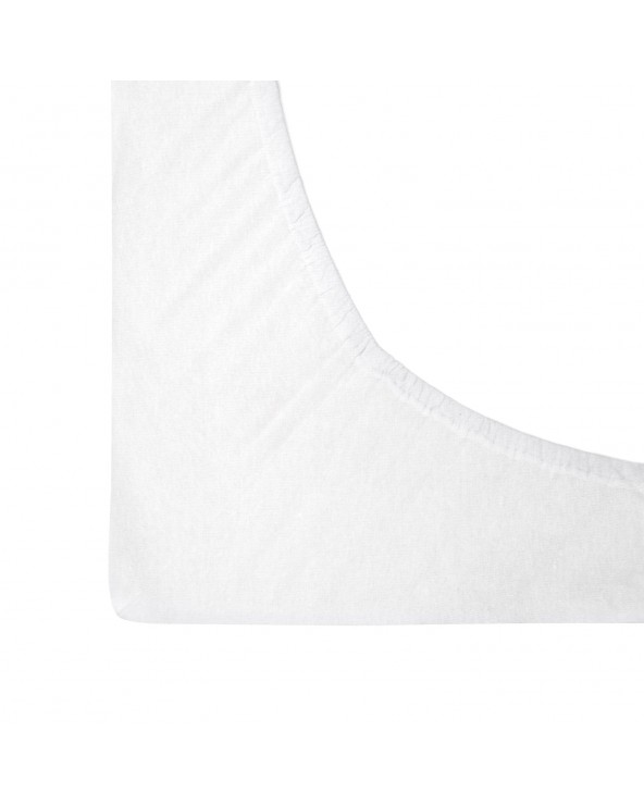 Prześcieradło flanela bawełniana 120x200x20 z gumką białe Darymex