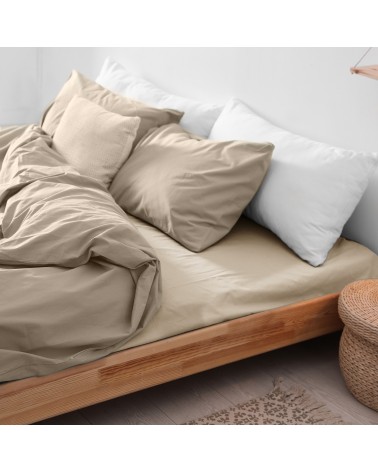 Prześcieradło flanela bawełniana 120x200x20 z gumką jasno beżowe Darymex