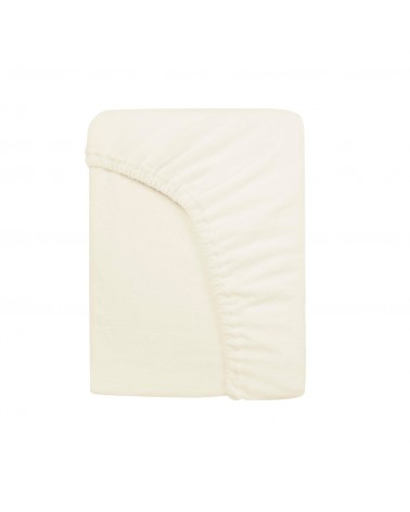 Prześcieradło bawełna frotte Premium 220x200x20 z gumką jasnobeżowe Darymex