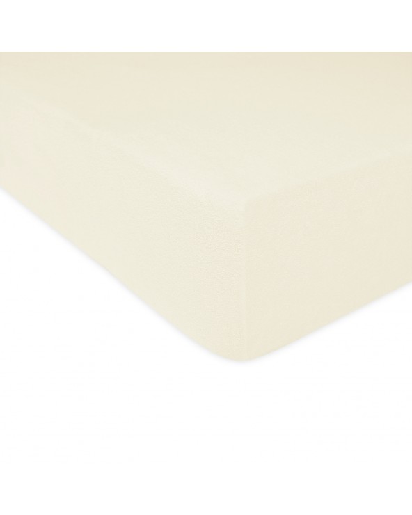 Prześcieradło bawełna frotte Premium 220x200x20 z gumką jasnobeżowe Darymex