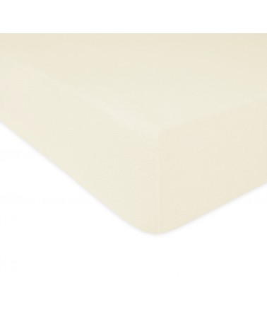 Prześcieradło bawełna frotte Premium 220x200x20 z gumką jasnobeżowe Darymex