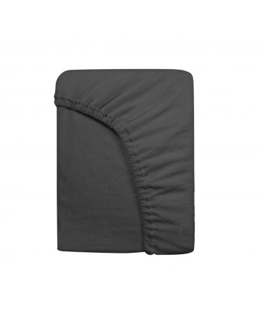 Prześcieradło bawełna frotte Premium 140x200x20 z gumką antracytowe Darymex