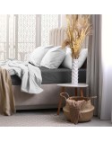 Prześcieradło bawełna frotte Premium 220x200x20 z gumką antracytowe Darymex