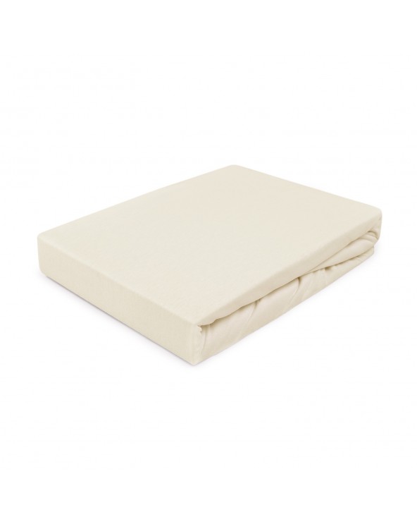 Prześcieradło bawełna jersey Premium 220x200x20 z gumką jasnobeżowe Darymex