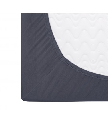 Prześcieradło bawełna jersey Premium 120x200x20 z gumką antracytowe Darymex