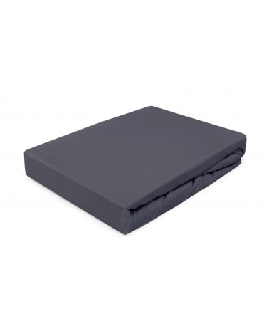 Prześcieradło bawełna jersey Premium 220x200x20 z gumką antracytowe Darymex