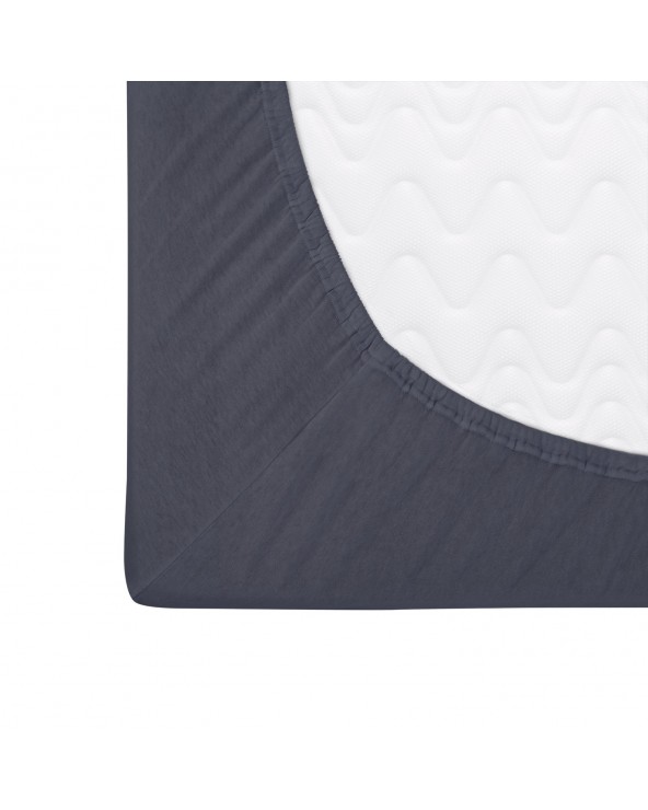 Prześcieradło bawełna jersey Premium 220x200x20 z gumką antracytowe Darymex