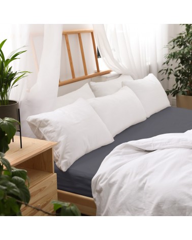 Prześcieradło bawełna jersey Premium 220x200x20 z gumką antracytowe Darymex