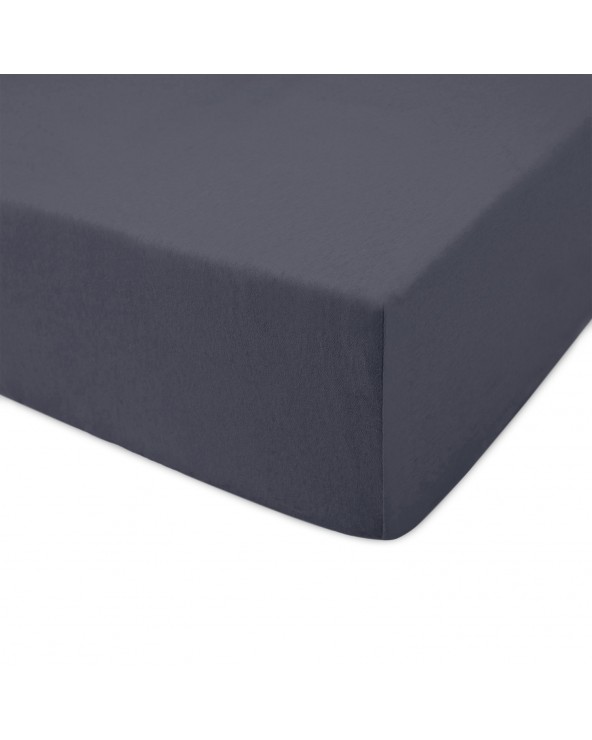 Prześcieradło bawełna jersey Premium 90x200x20 z gumką antracytowe Darymex