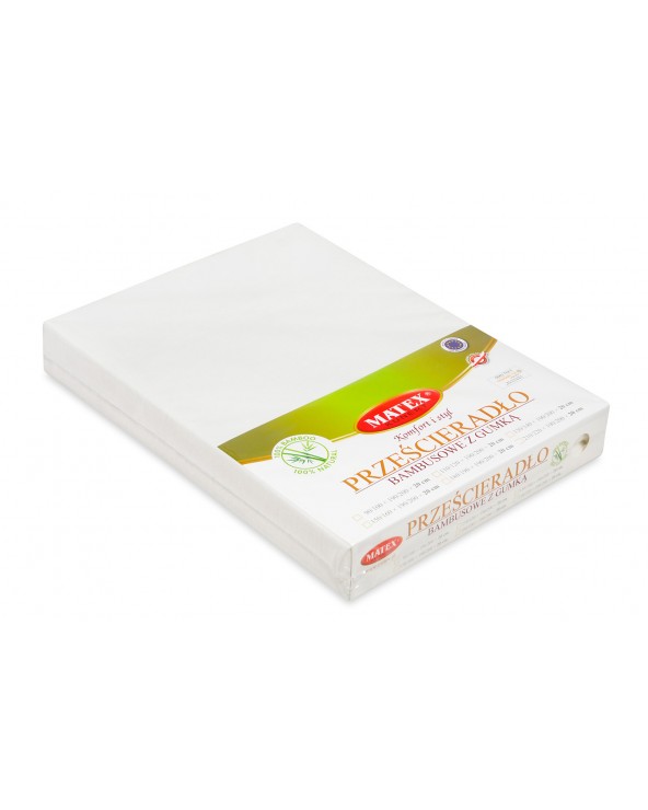 Prześcieradło bambusowe 140x200x20 Bamboo z gumką kremowe Matex