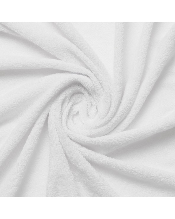 Wysokie prześcieradło bawełna frotte 120x200x30 z gumką białe Premium Matex