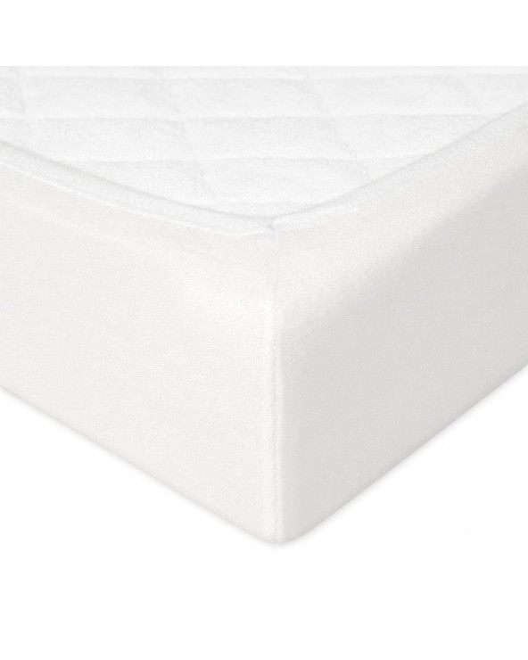 Wysokie prześcieradło bawełna frotte 120x200x30 z gumką białe Premium Matex
