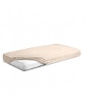 Wysokie prześcieradło bawełna frotte 120x200x30 z gumką cappuccino Premium Matex