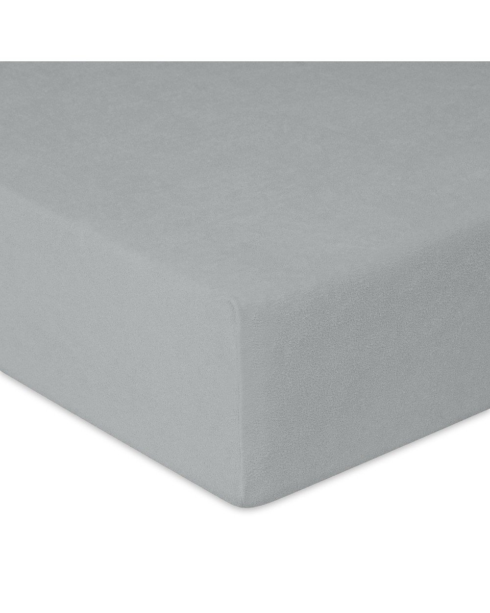 Wysokie prześcieradło bawełna frotte 140x200x30 z gumką popielate Premium Matex