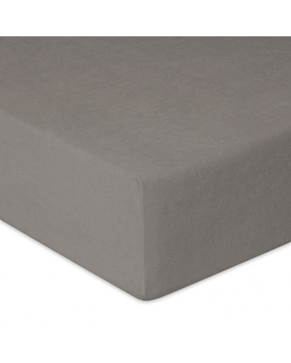 Wysokie prześcieradło bawełna frotte 140x200x30 z gumką antracytowe Premium Matex