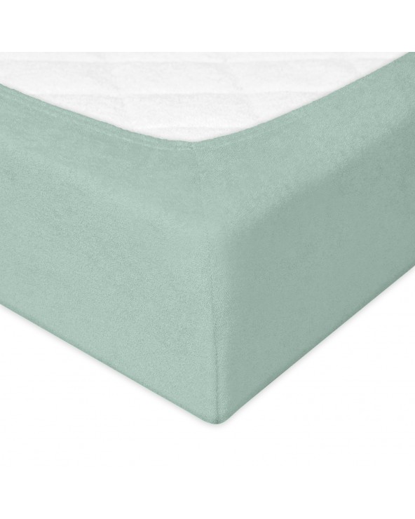 Prześcieradło bawełna frotte 180x200x20 z gumką miętowe Premium Matex