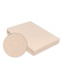 Wysokie prześcieradło bawełna frotte 200x220x30 z gumką cappuccino Premium Matex