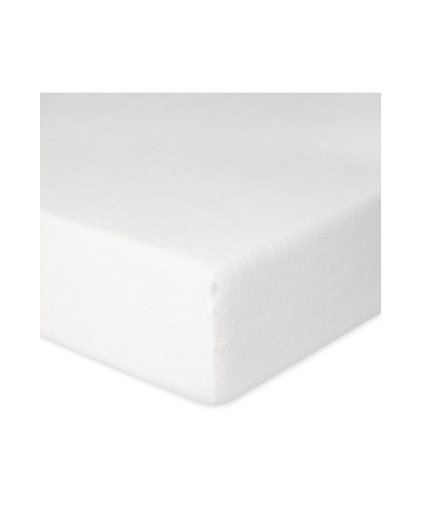 Wysokie prześcieradło bawełna frotte 90x200x30 z gumką białe Premium Matex
