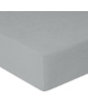Wysokie prześcieradło bawełna frotte 90x200x30 z gumką popielate Premium Matex