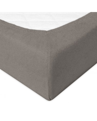 Wysokie prześcieradło bawełna frotte 90x200x30 z gumką antracytowe Premium Matex