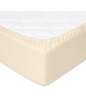 Wysokie prześcieradło bawełna jersey 120x200x30 z gumką kremowe Premium Matex