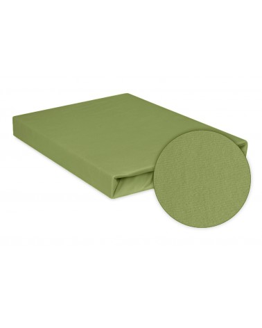 Prześcieradło bawełna jersey 140x200x20 z gumką zielone Premium Matex