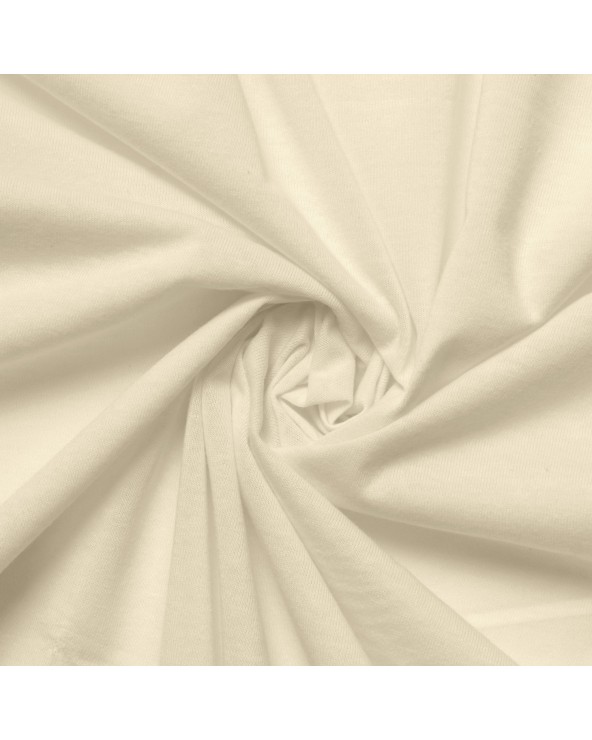 Wysokie prześcieradło bawełna jersey 140x200x30 z gumką kremowe Premium Matex