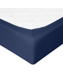 Prześcieradło bawełna jersey 160x200x20 z gumką granatowe Premium Matex