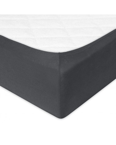 Prześcieradło bawełna jersey 160x200x20 z gumką antracytowe Premium Matex