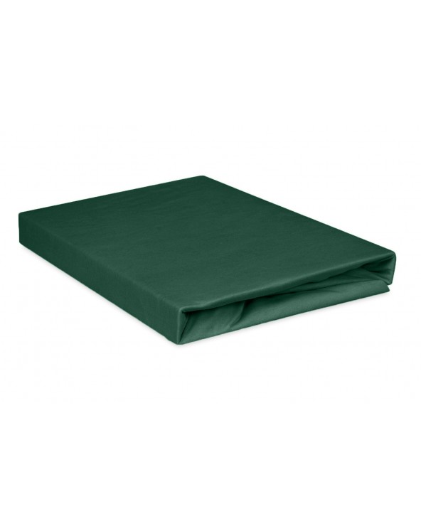 Prześcieradło bawełna jersey 160x200x20 z gumką butelkowe zielone Premium Matex