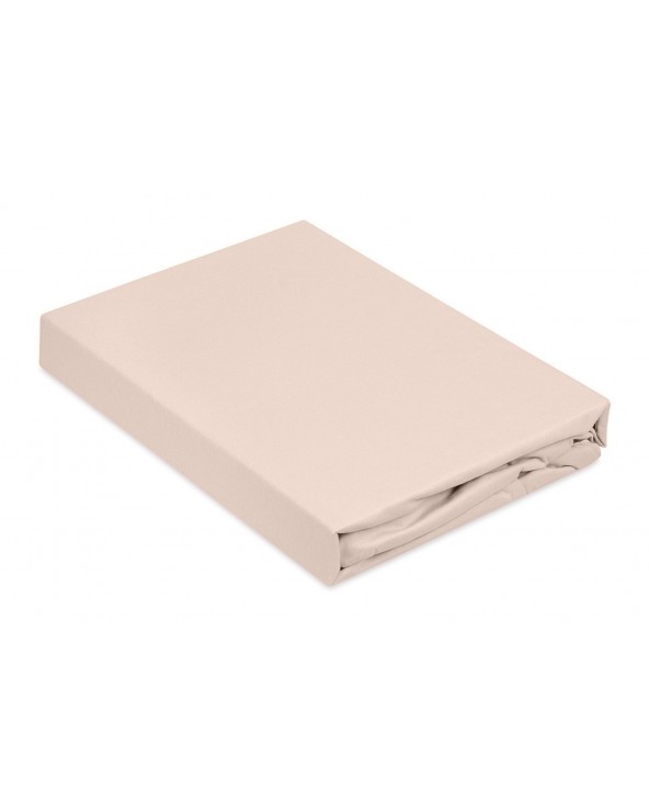 Wysokie prześcieradło bawełna jersey 180x200x30 z gumką cappuccino Premium Matex