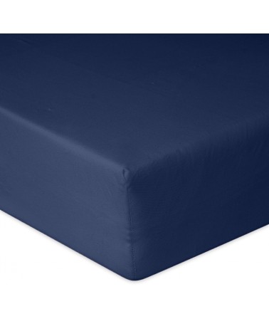 Prześcieradło bawełna jersey 90x200x20 z gumką granatowe Premium Matex