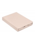 Wysokie prześcieradło bawełna jersey 90x200x30 z gumką cappuccino Premium Matex