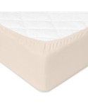 Wysokie prześcieradło bawełna jersey 90x200x30 z gumką cappuccino Premium Matex